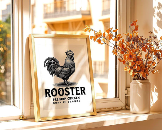 Affiche Coq français – art vintage rétro, décoration cuisine élégante - Roaring 20s Paris