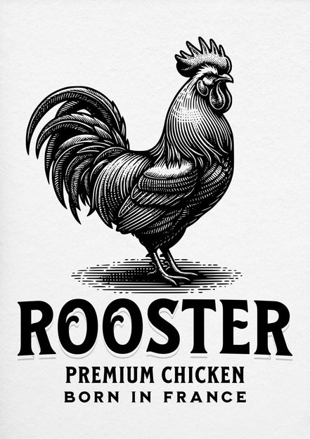 Affiche Coq français – art vintage rétro, décoration cuisine élégante - Roaring 20s Paris