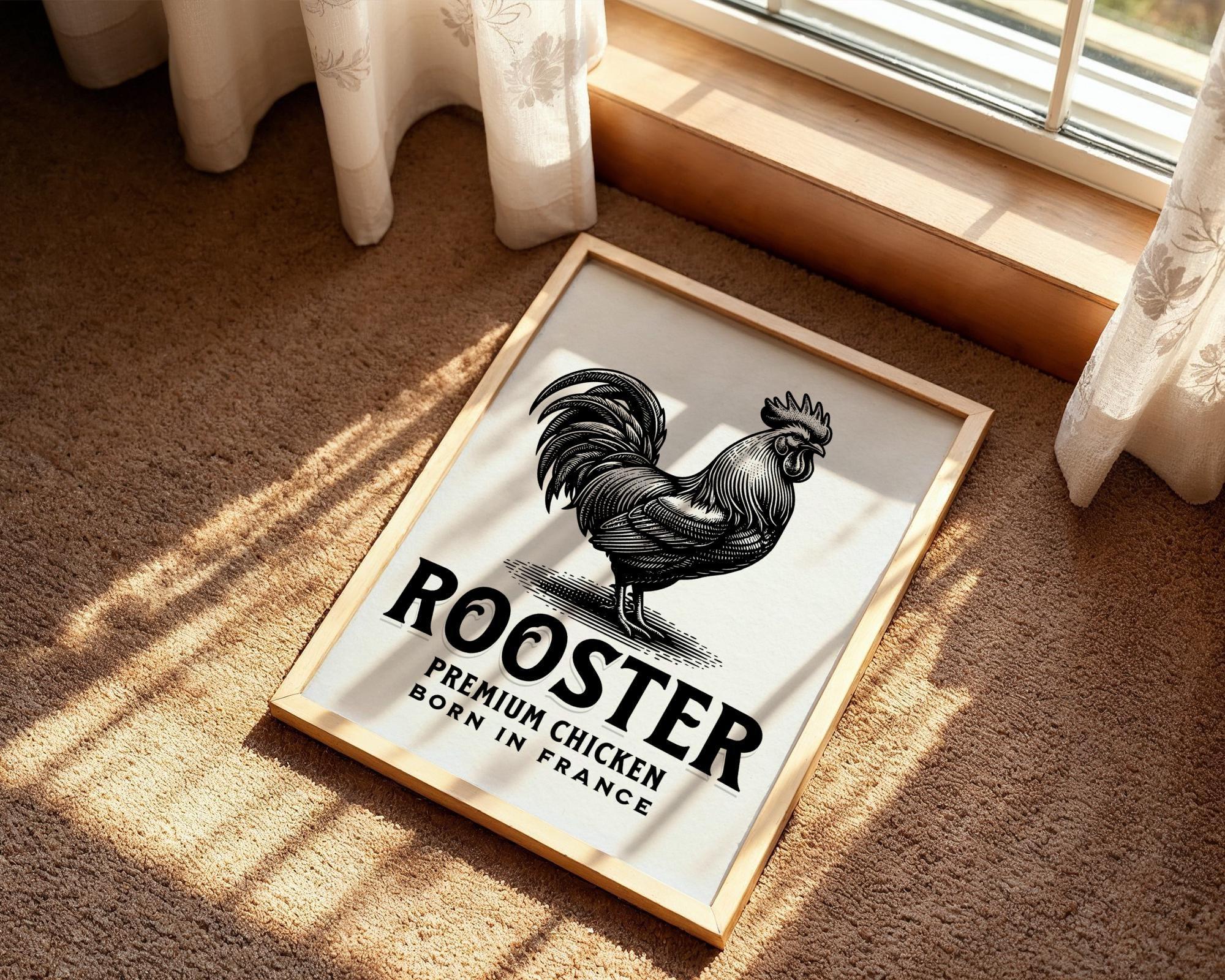 Affiche Coq français – art vintage rétro, décoration cuisine élégante - Roaring 20s Paris