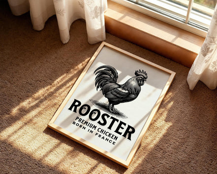 Affiche Coq français – art vintage rétro, décoration cuisine élégante - Roaring 20s Paris