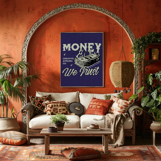 Affiche Money We Trust, art vintage, décoration argent, poster pop art - Roaring 20s Paris