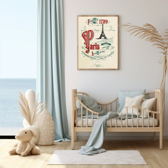 Affiche Paris 1789, art vintage Paris, affiche Tour Eiffel, cadeau france - Roaring 20s Paris