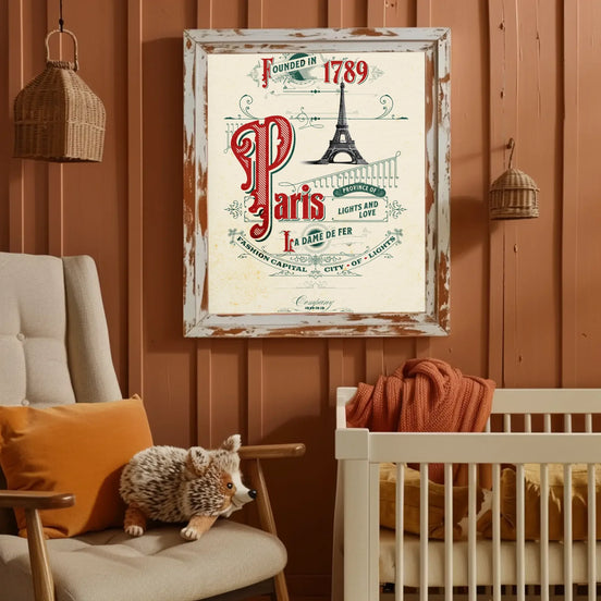 Affiche Paris 1789, art vintage Paris, affiche Tour Eiffel, cadeau france - Roaring 20s Paris