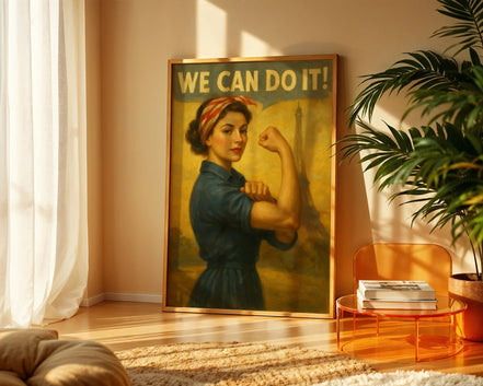 Affiche ancienne féminisme vintage, poster art mural empowerment - Roaring 20s Paris