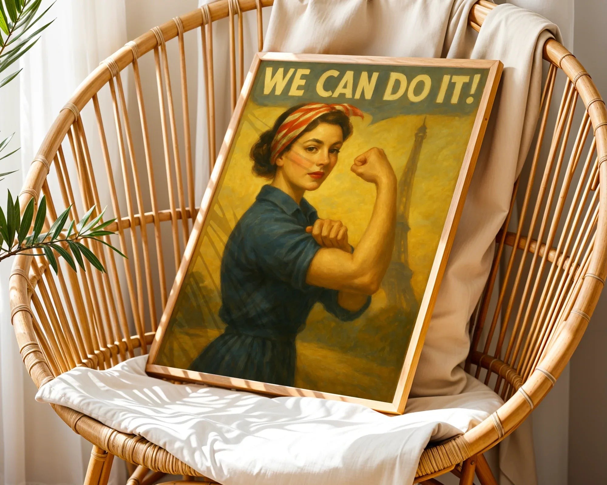 Affiche ancienne féminisme vintage, poster art mural empowerment - Roaring 20s Paris