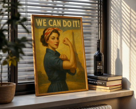 Affiche ancienne féminisme vintage, poster art mural empowerment - Roaring 20s Paris