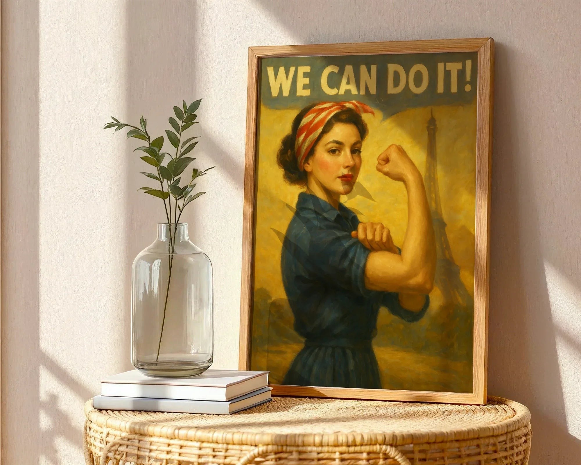 Affiche ancienne féminisme vintage, poster art mural empowerment - Roaring 20s Paris