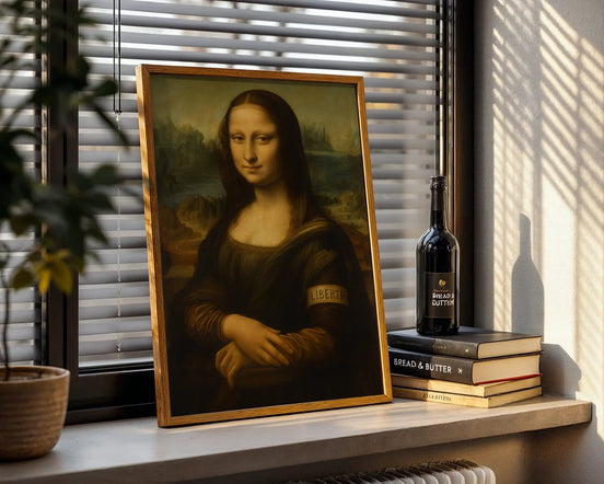 Affiche ancienne mona lisa liberté, poster art mural renaissance - Roaring 20s Paris