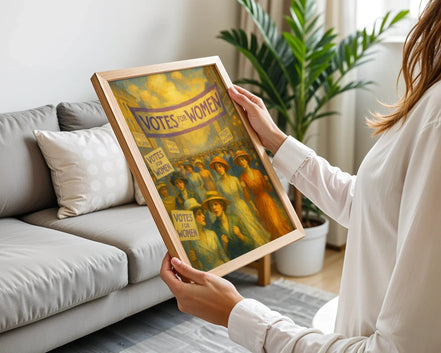 Affiche ancienne suffragette 1910, poster art mural votes femmes - Roaring 20s Paris