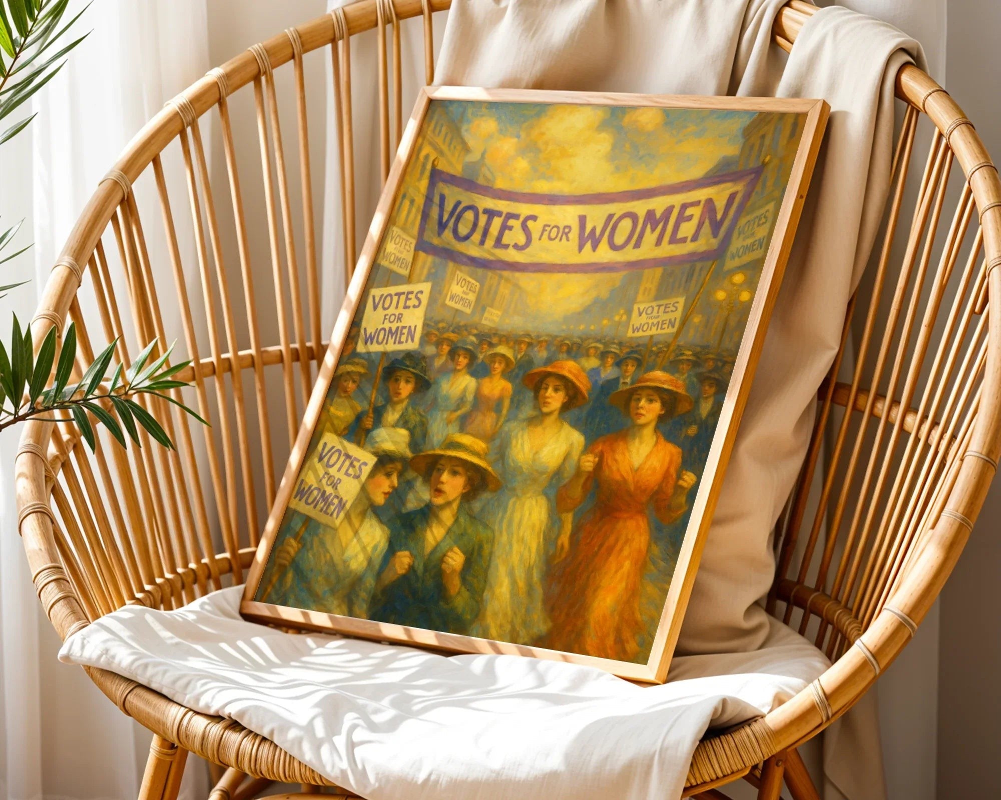 Affiche ancienne suffragette 1910, poster art mural votes femmes - Roaring 20s Paris