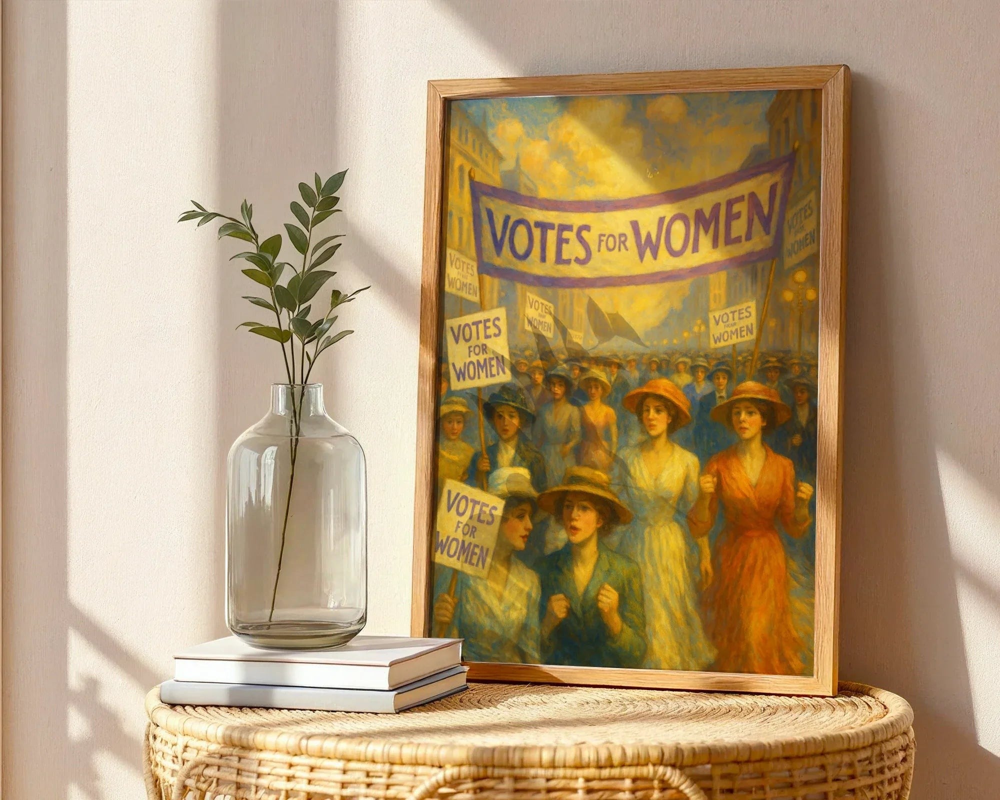 Affiche ancienne suffragette 1910, poster art mural votes femmes - Roaring 20s Paris