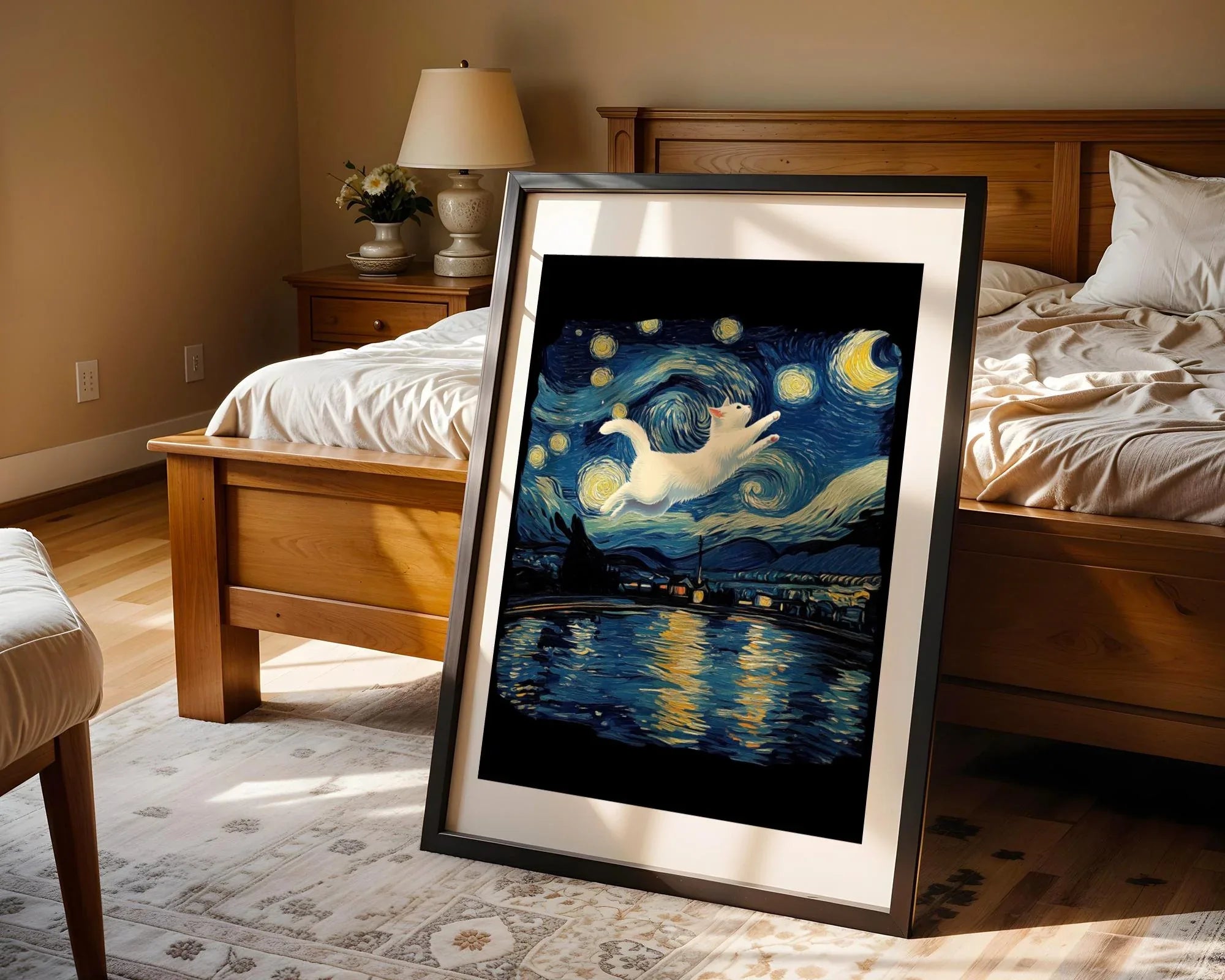 Affiche chat artistique – poster Van Gogh, peinture impressionniste - Roaring 20s Paris