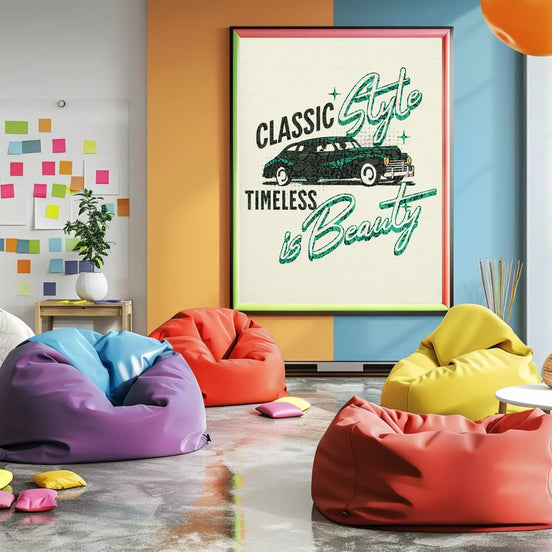 Affiche classique vintage automobile, art rétro voiture de collection - Roaring 20s Paris