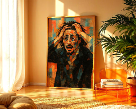 Affiche cubiste Désespéré – peinture art moderne mural, déco vintage 1920 - Roaring 20s Paris