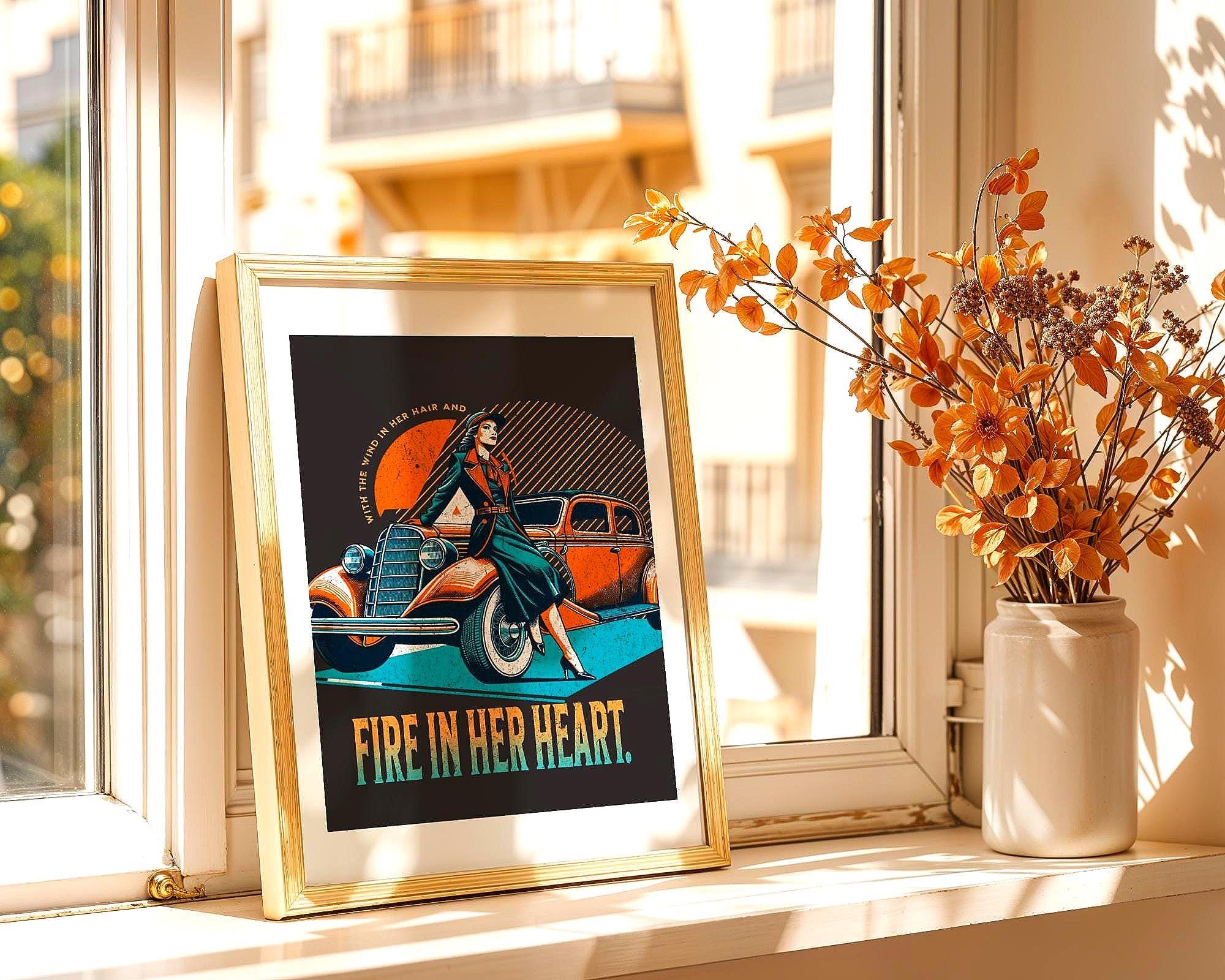 Affiche féministe – art rétro mural, femme vintage forte indépendante - Roaring 20s Paris