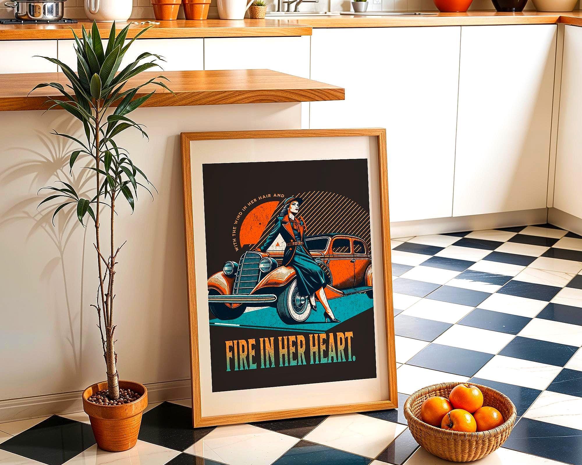 Affiche féministe – art rétro mural, femme vintage forte indépendante - Roaring 20s Paris