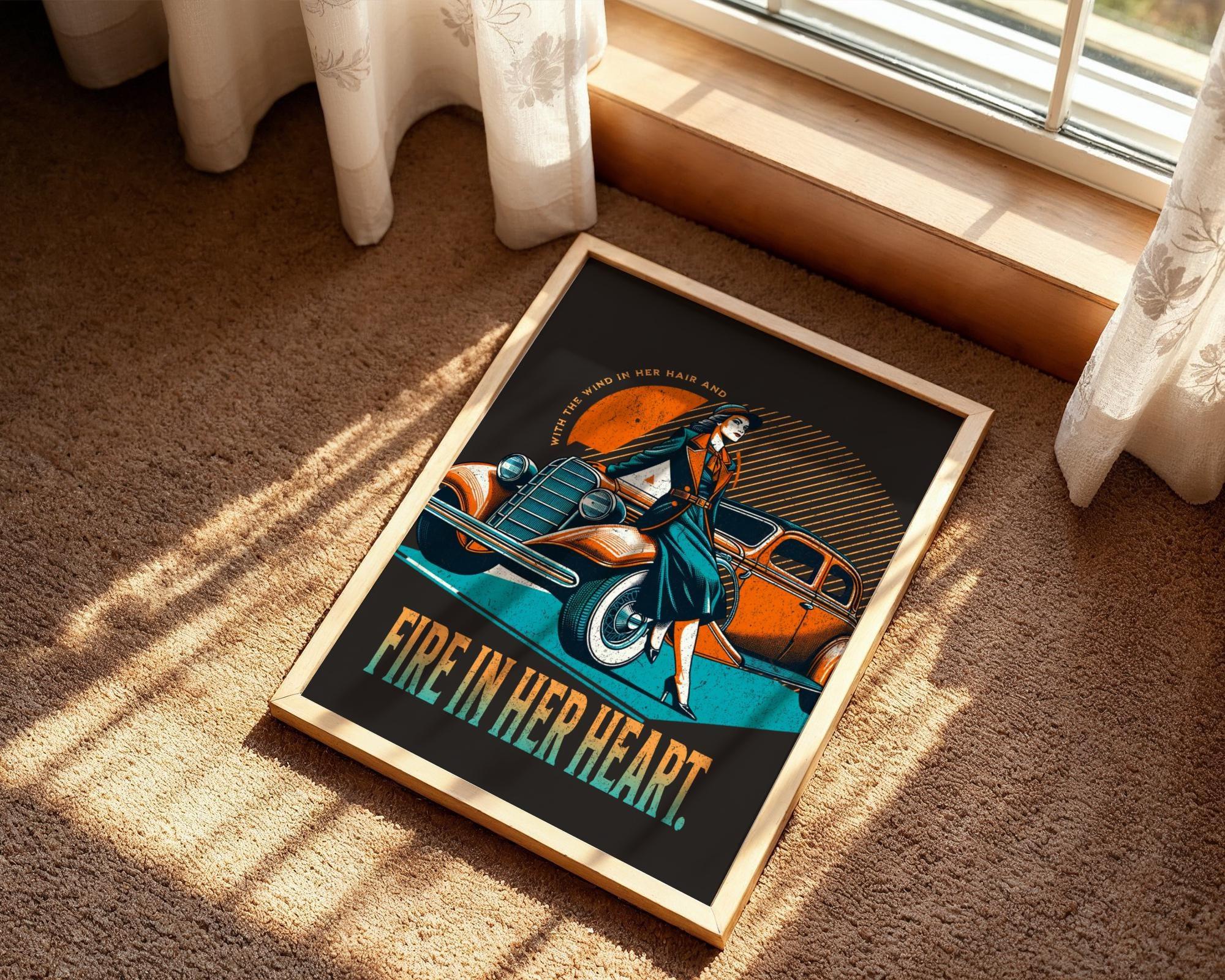 Affiche féministe – art rétro mural, femme vintage forte indépendante - Roaring 20s Paris