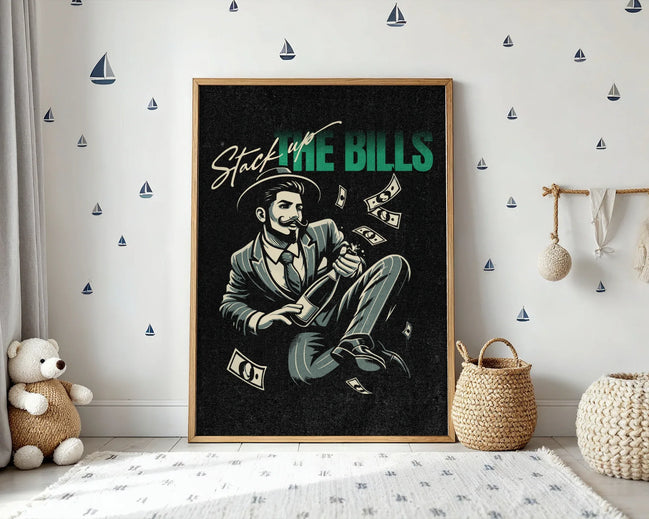 Affiche rétro succès financier, art vintage homme, poster rétro - Roaring 20s Paris