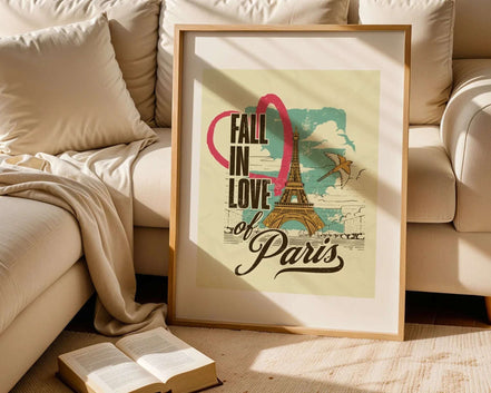 Affiche Fall in Love of Paris, art vintage, décoration Parisienne k1qbj8-tb.myshopify.com affiche déco Parisienne, affiche imprimable Paris, affiche Paris vintage, affiche vintage Paris, art de la Tour Eiffel, art de Paris rétro, art Paris amoureux, art Parisienne rétro, décoration Paris rétro, décoration romantique Paris, décoration Tour Eiffel, poster Paris romantique, poster Ville Lumière
