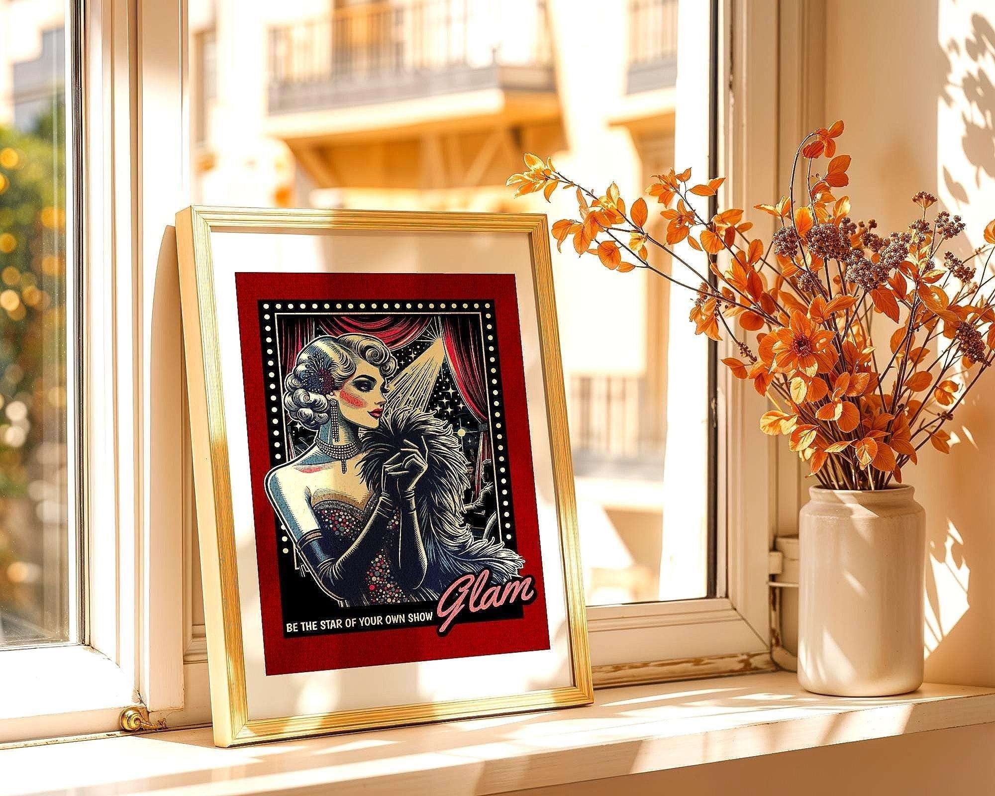 Affiche Glamour – art rétro Broadway 1920, déco vintage femme élégante k1qbj8-tb.myshopify.com affiche glamour rétro cadeau, affiche imprimable star unique, affiche rétro glamour idée, affiche vintage glamour poster, art rétro vintage cadeau glam, art vintage glamour broadway, broadway theatre 1920, confiance en soi cadeau ami, décoration glamour vintage 19s, décoration rétro glamour idée, poster cinéma vintage cadeau, poster glamour imprimable, star de son propre show femme