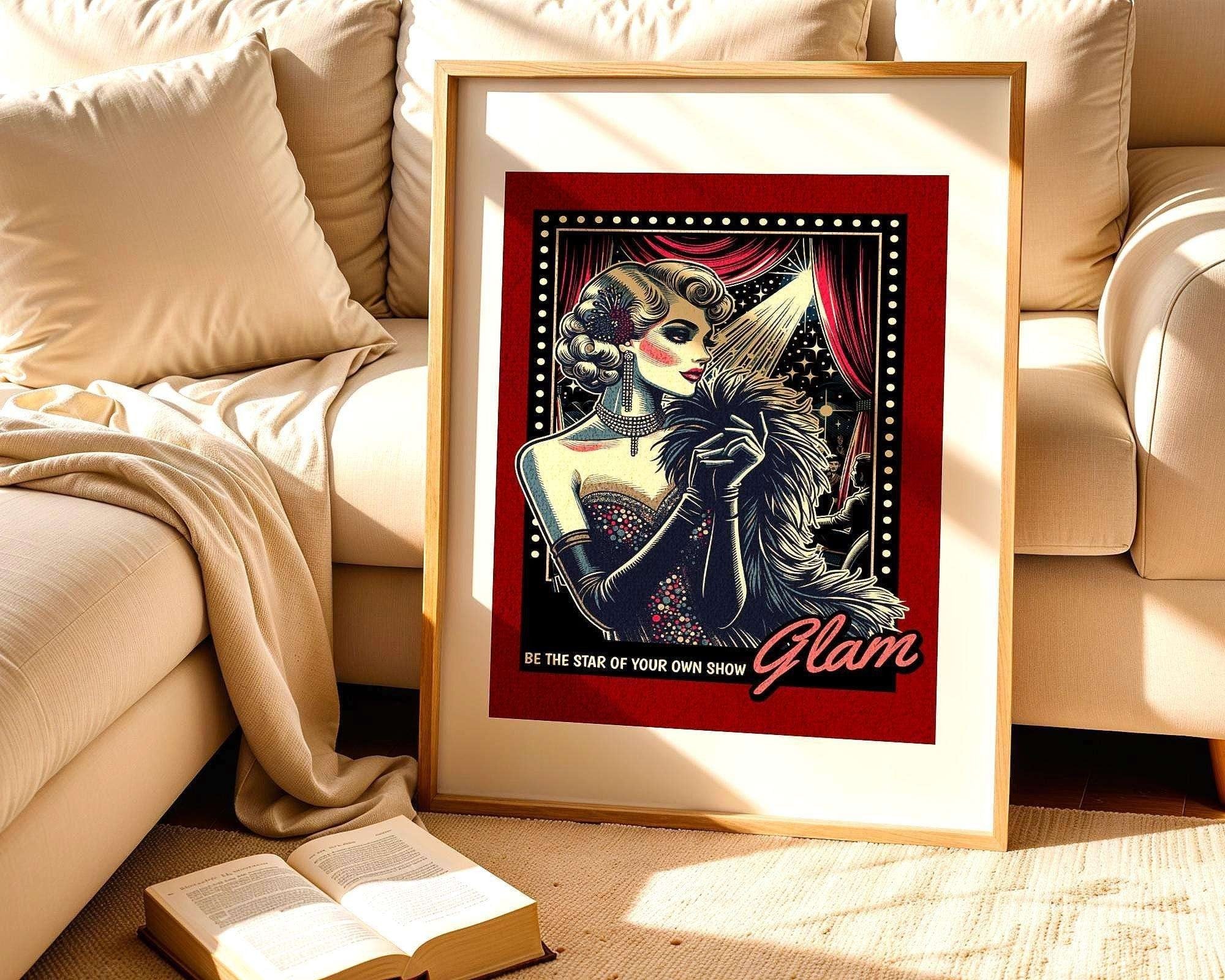 Affiche Glamour – art rétro Broadway 1920, déco vintage femme élégante k1qbj8-tb.myshopify.com affiche glamour rétro cadeau, affiche imprimable star unique, affiche rétro glamour idée, affiche vintage glamour poster, art rétro vintage cadeau glam, art vintage glamour broadway, broadway theatre 1920, confiance en soi cadeau ami, décoration glamour vintage 19s, décoration rétro glamour idée, poster cinéma vintage cadeau, poster glamour imprimable, star de son propre show femme