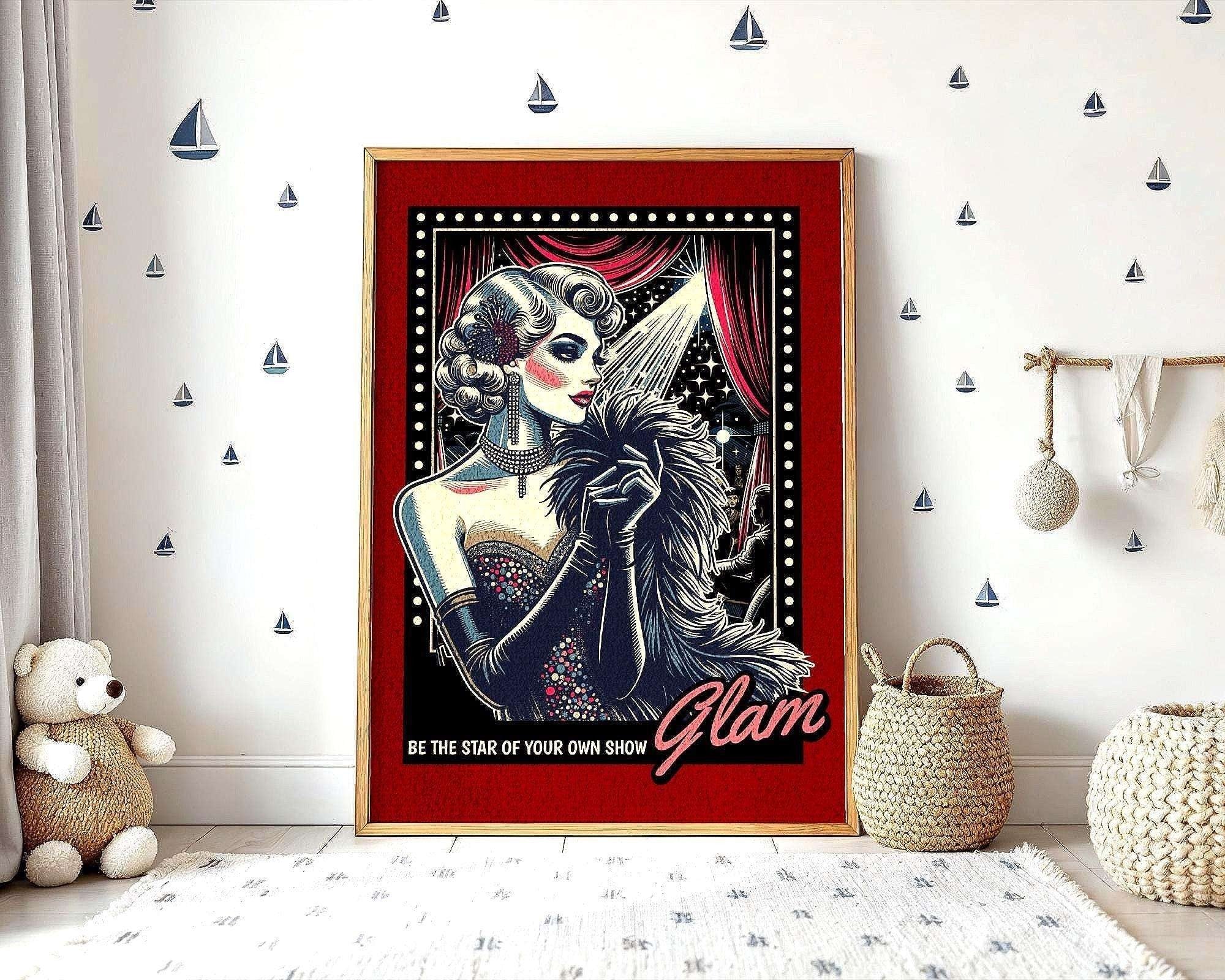 Affiche Glamour – art rétro Broadway 1920, déco vintage femme élégante k1qbj8-tb.myshopify.com affiche glamour rétro cadeau, affiche imprimable star unique, affiche rétro glamour idée, affiche vintage glamour poster, art rétro vintage cadeau glam, art vintage glamour broadway, broadway theatre 1920, confiance en soi cadeau ami, décoration glamour vintage 19s, décoration rétro glamour idée, poster cinéma vintage cadeau, poster glamour imprimable, star de son propre show femme
