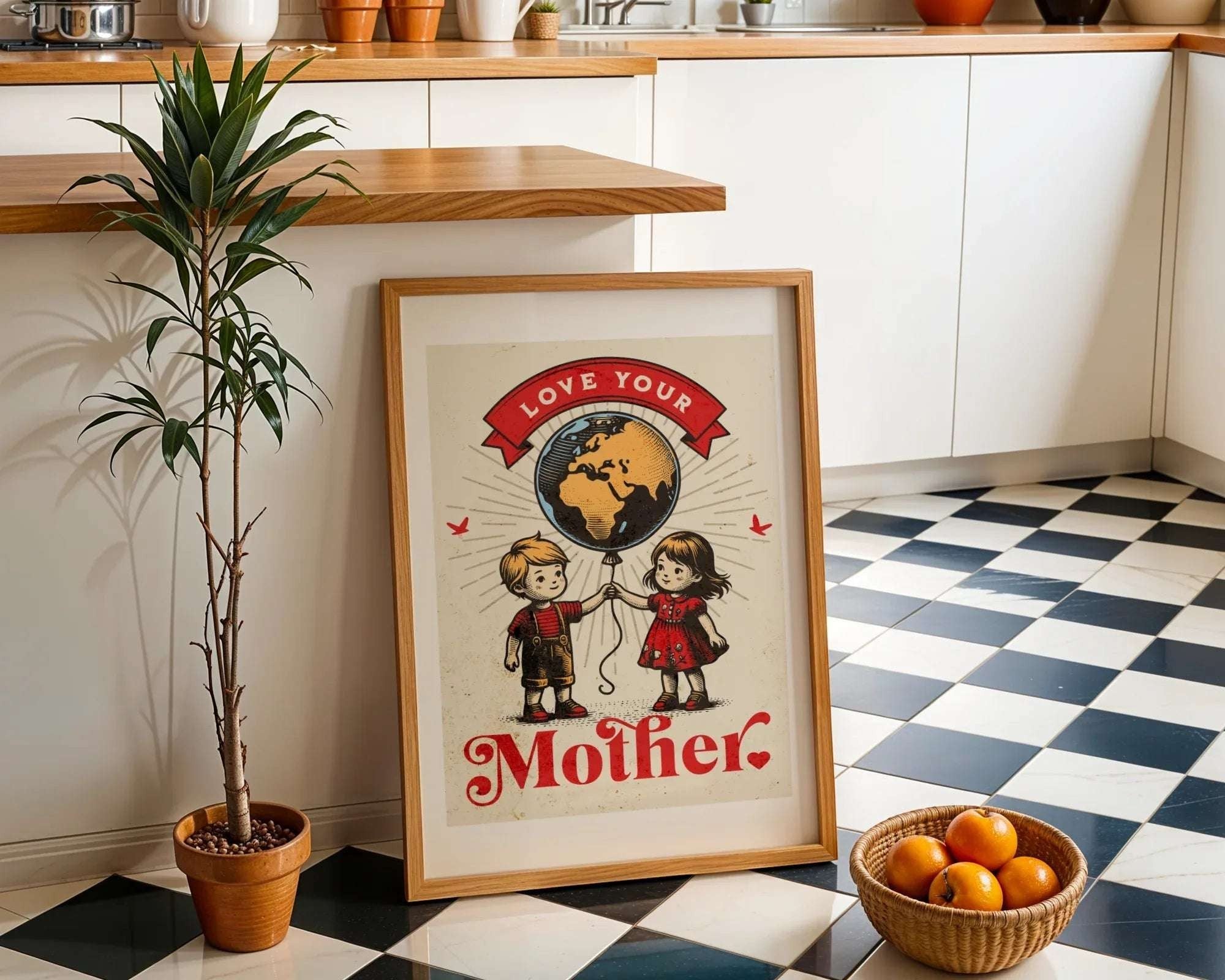 Affiche Love Your Mother, art rétro famille, décoration maman, cadeau k1qbj8-tb.myshopify.com affiche amour mère, affiche imprimable maman, affiche maman vintage, affiche rétro tendre, affiche vintage famille, art cadeau pour maman, art rétro famille, art rétro fête des mères, décoration amour famille, décoration fête des mères, décoration tendresse famille, poster amour familial, poster famille rétro