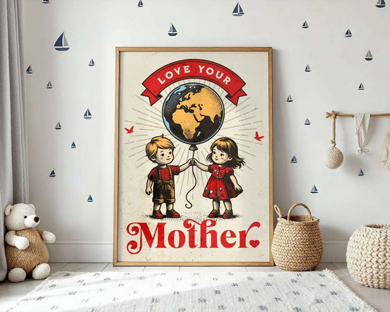 Affiche Love Your Mother, art rétro famille, décoration maman, cadeau k1qbj8-tb.myshopify.com affiche amour mère, affiche imprimable maman, affiche maman vintage, affiche rétro tendre, affiche vintage famille, art cadeau pour maman, art rétro famille, art rétro fête des mères, décoration amour famille, décoration fête des mères, décoration tendresse famille, poster amour familial, poster famille rétro