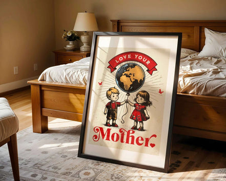 Affiche Love Your Mother, art rétro famille, décoration maman, cadeau k1qbj8-tb.myshopify.com affiche amour mère, affiche imprimable maman, affiche maman vintage, affiche rétro tendre, affiche vintage famille, art cadeau pour maman, art rétro famille, art rétro fête des mères, décoration amour famille, décoration fête des mères, décoration tendresse famille, poster amour familial, poster famille rétro