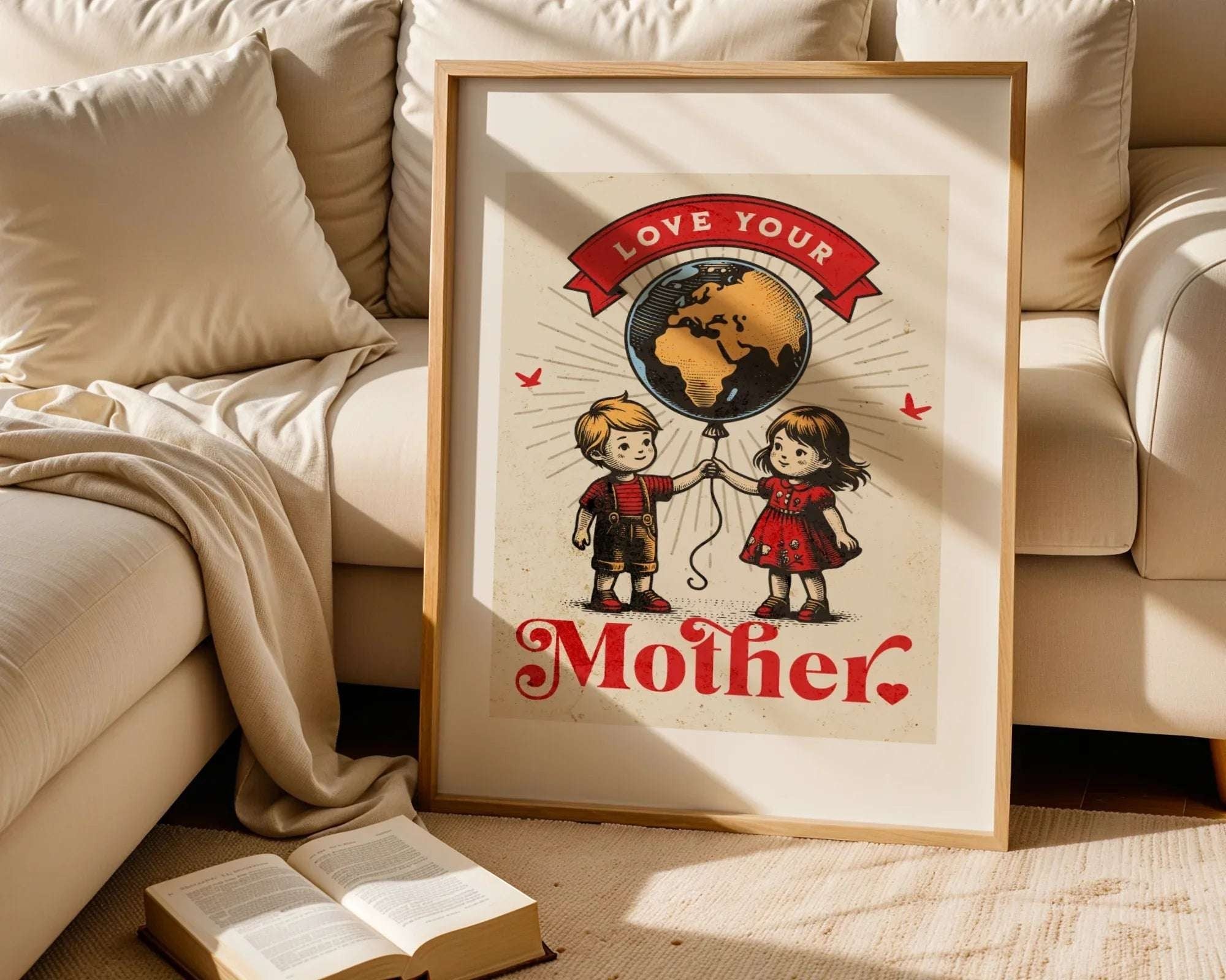 Affiche Love Your Mother, art rétro famille, décoration maman, cadeau k1qbj8-tb.myshopify.com affiche amour mère, affiche imprimable maman, affiche maman vintage, affiche rétro tendre, affiche vintage famille, art cadeau pour maman, art rétro famille, art rétro fête des mères, décoration amour famille, décoration fête des mères, décoration tendresse famille, poster amour familial, poster famille rétro