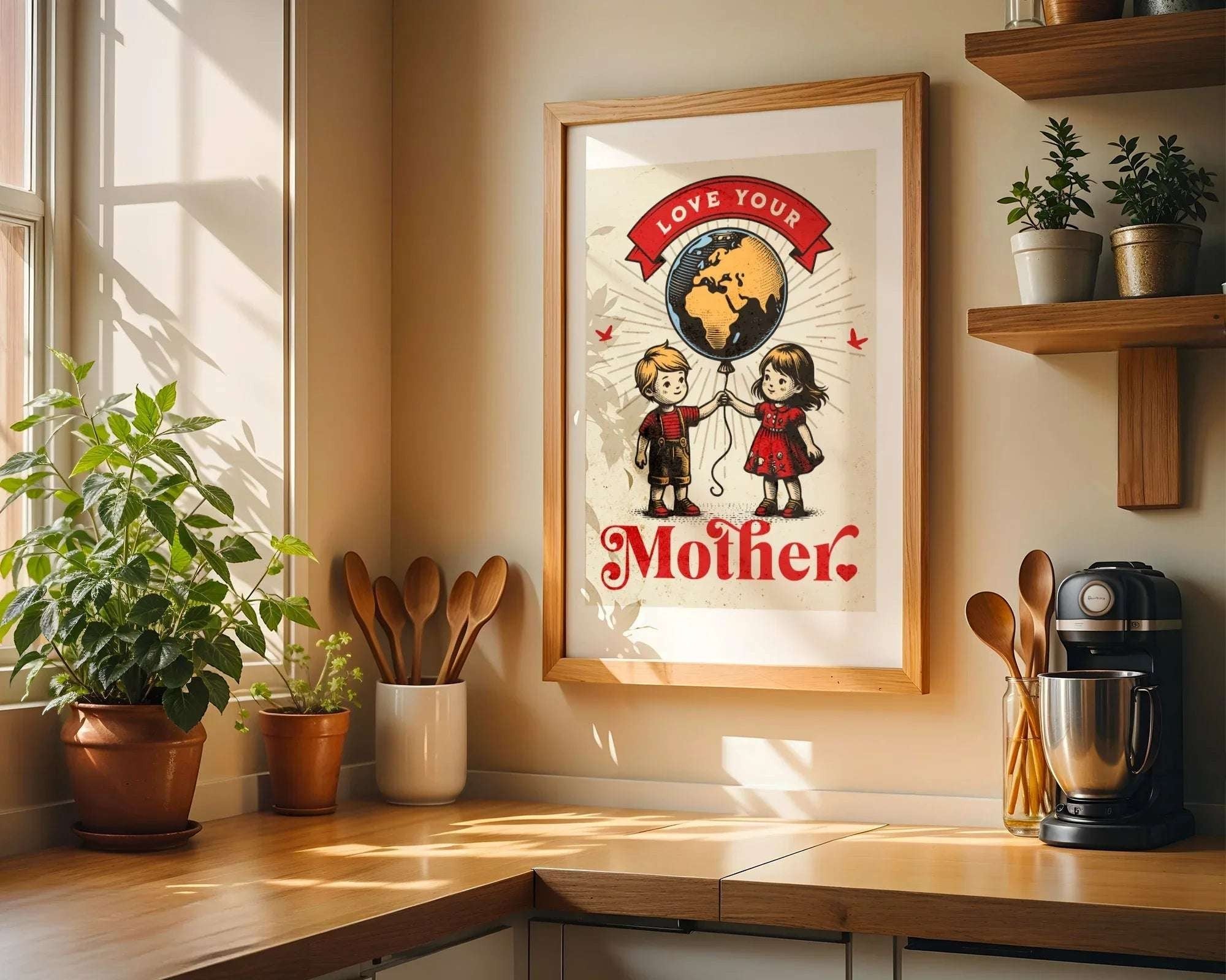 Affiche Love Your Mother, art rétro famille, décoration maman, cadeau k1qbj8-tb.myshopify.com affiche amour mère, affiche imprimable maman, affiche maman vintage, affiche rétro tendre, affiche vintage famille, art cadeau pour maman, art rétro famille, art rétro fête des mères, décoration amour famille, décoration fête des mères, décoration tendresse famille, poster amour familial, poster famille rétro