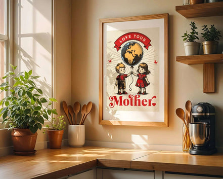Affiche Love Your Mother, art rétro famille, décoration maman, cadeau k1qbj8-tb.myshopify.com affiche amour mère, affiche imprimable maman, affiche maman vintage, affiche rétro tendre, affiche vintage famille, art cadeau pour maman, art rétro famille, art rétro fête des mères, décoration amour famille, décoration fête des mères, décoration tendresse famille, poster amour familial, poster famille rétro