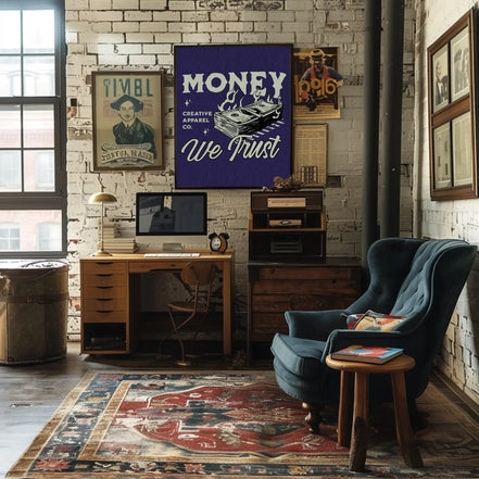 Affiche Money We Trust, art vintage, décoration argent, poster pop art k1qbj8-tb.myshopify.com affiche argent rétro, affiche imprimable argent, affiche pop art rétro, affiche vintage argent, art argent pop art, art pop money, art pop rétro, art rétro argent, décoration argent vintage, décoration dynamique rétro, décoration rebelle rétro, poster argent imprimable, poster rétro argent