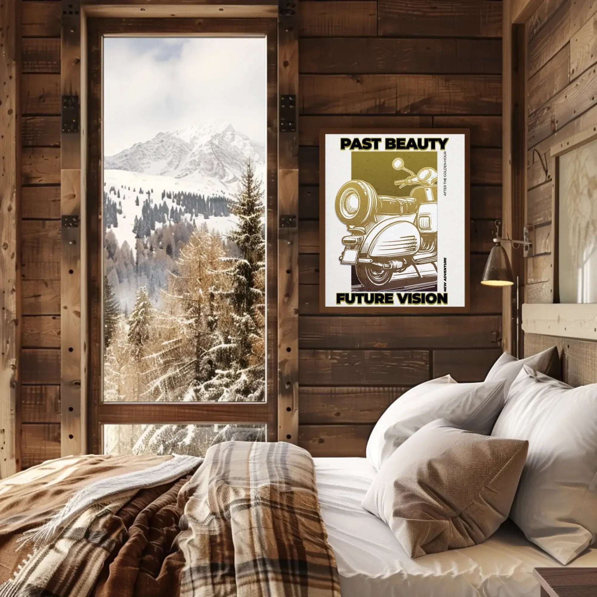 Affiche Past Beauty, Future Vision, art vintage moto, mobilier déco k1qbj8-tb.myshopify.com affiche future vision, affiche imprimable scooter, affiche mobilité vintage, affiche moto imprimable, affiche moto rétro, affiche rétro aventure, art motos classiques, art vintage mobilité, art vintage moto, art vintage scooter, décoration mobilité vintage, décoration scooter rétro, poster scooter rétro
