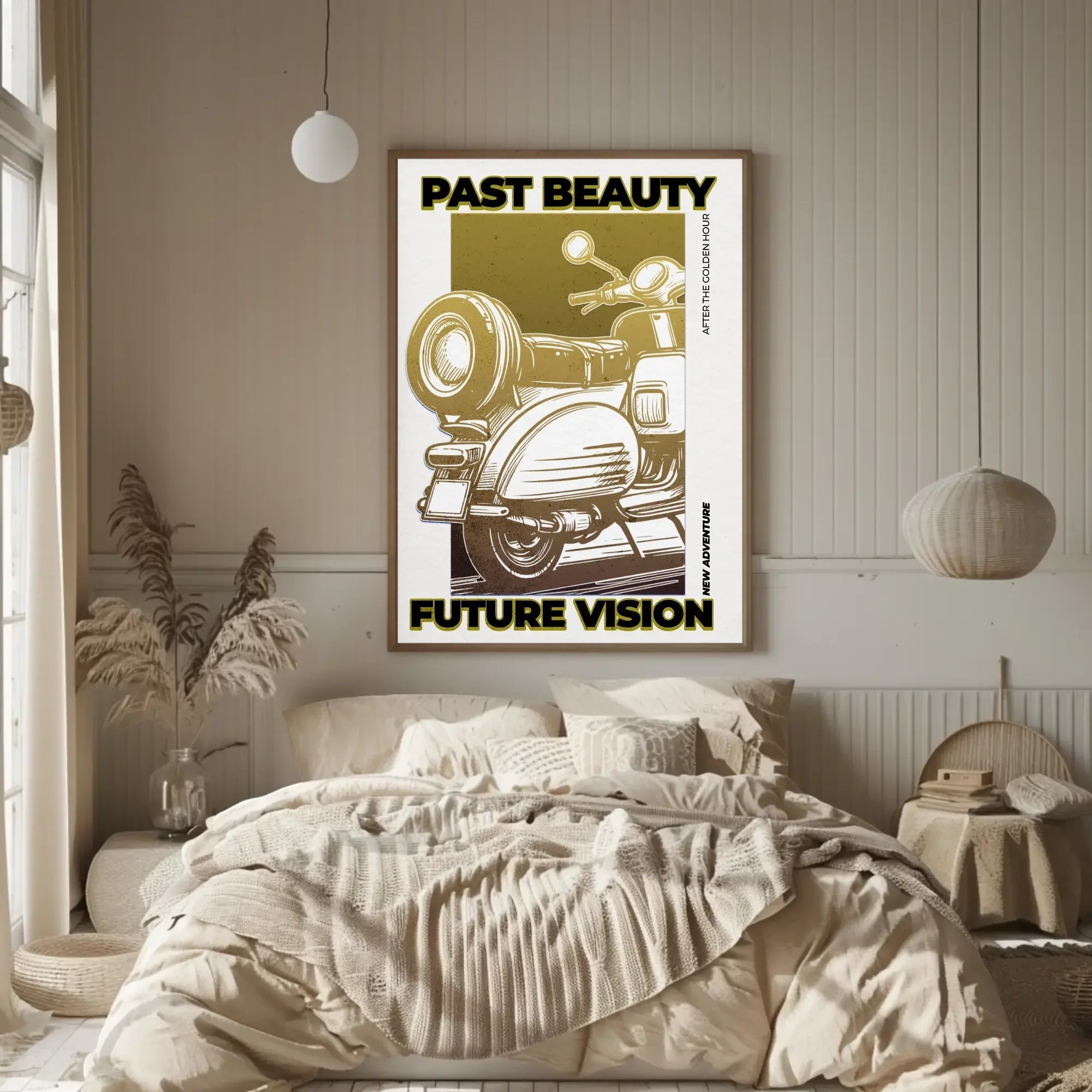 Affiche Past Beauty, Future Vision, art vintage moto, mobilier déco k1qbj8-tb.myshopify.com affiche future vision, affiche imprimable scooter, affiche mobilité vintage, affiche moto imprimable, affiche moto rétro, affiche rétro aventure, art motos classiques, art vintage mobilité, art vintage moto, art vintage scooter, décoration mobilité vintage, décoration scooter rétro, poster scooter rétro