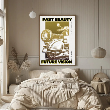 Affiche Past Beauty, Future Vision, art vintage moto, mobilier déco k1qbj8-tb.myshopify.com affiche future vision, affiche imprimable scooter, affiche mobilité vintage, affiche moto imprimable, affiche moto rétro, affiche rétro aventure, art motos classiques, art vintage mobilité, art vintage moto, art vintage scooter, décoration mobilité vintage, décoration scooter rétro, poster scooter rétro