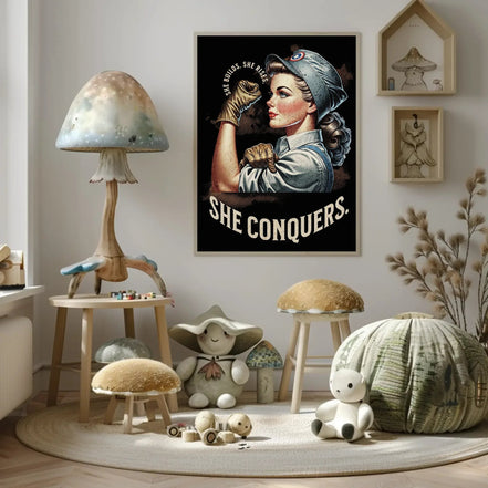 Affiche She Conquers, art femme forte, poster féminisme, motivation k1qbj8-tb.myshopify.com Affiche empowerment féminin, Affiche femme conquérante, Affiche force féminine, Affiche féminisme, Affiche féministe imprimable, Affiche She Conquers, Art femme forte, Art motivation femme, Art réussite féminine, Décoration positive féminine, Poster empowerment féminin, Poster féminisme vintage, Poster inspirant femme