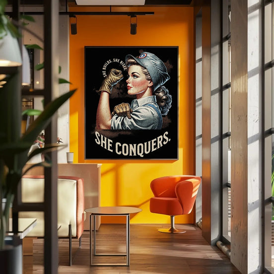 Affiche She Conquers, art femme forte, poster féminisme, motivation k1qbj8-tb.myshopify.com Affiche empowerment féminin, Affiche femme conquérante, Affiche force féminine, Affiche féminisme, Affiche féministe imprimable, Affiche She Conquers, Art femme forte, Art motivation femme, Art réussite féminine, Décoration positive féminine, Poster empowerment féminin, Poster féminisme vintage, Poster inspirant femme