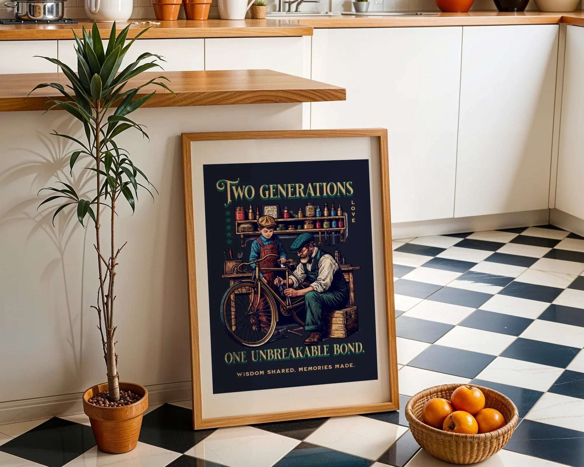 Affiche Two Generations, art vintage famille, poster rétro générations k1qbj8-tb.myshopify.com affiche rétro père et fils, affiche vintage père, affiche vintage transmission, affiche vintage travail père, art familial rétro, art rétro père et enfant, art rétro travail manuel, art vintage famille, cadeau rétro famille, décoration rétro père et fils, poster rétro famille, poster rétro génération, poster rétro génération d'art