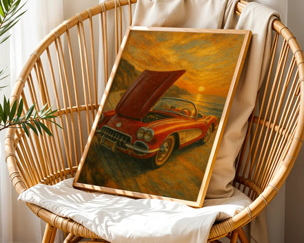 Affiche ancienne Corvette, coucher soleil, poster art mural voiture k1qbj8-tb.myshopify.com affiche ancienne cadeau, Affiche ancienne Corvette USA, Corvette poster digital, digital Poster Corvette rétro, décoration murale imprimable, Illustration 1920 rétro, Impression peinture d’art, peinture originale française, Poster art mural tendance, poster art mural voiture retro, poster voiture coucher soleil, vintage poster peinture auto, voiture vintage déco murale