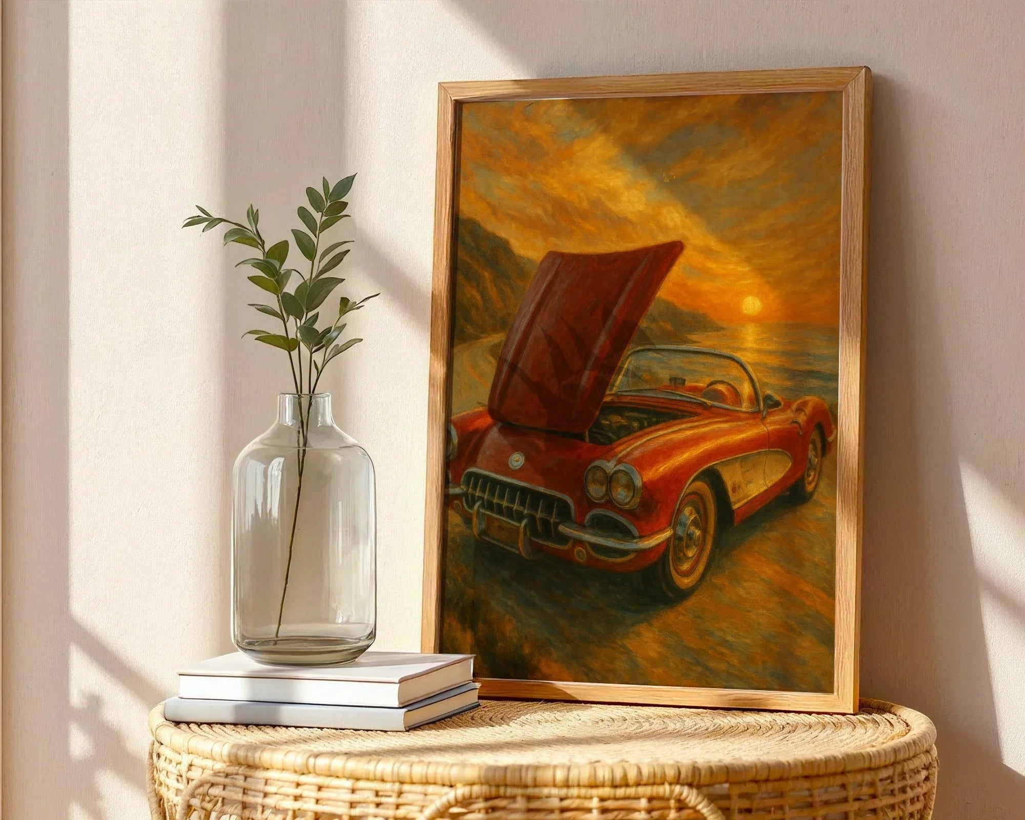 Affiche ancienne Corvette, coucher soleil, poster art mural voiture k1qbj8-tb.myshopify.com affiche ancienne cadeau, Affiche ancienne Corvette USA, Corvette poster digital, digital Poster Corvette rétro, décoration murale imprimable, Illustration 1920 rétro, Impression peinture d’art, peinture originale française, Poster art mural tendance, poster art mural voiture retro, poster voiture coucher soleil, vintage poster peinture auto, voiture vintage déco murale
