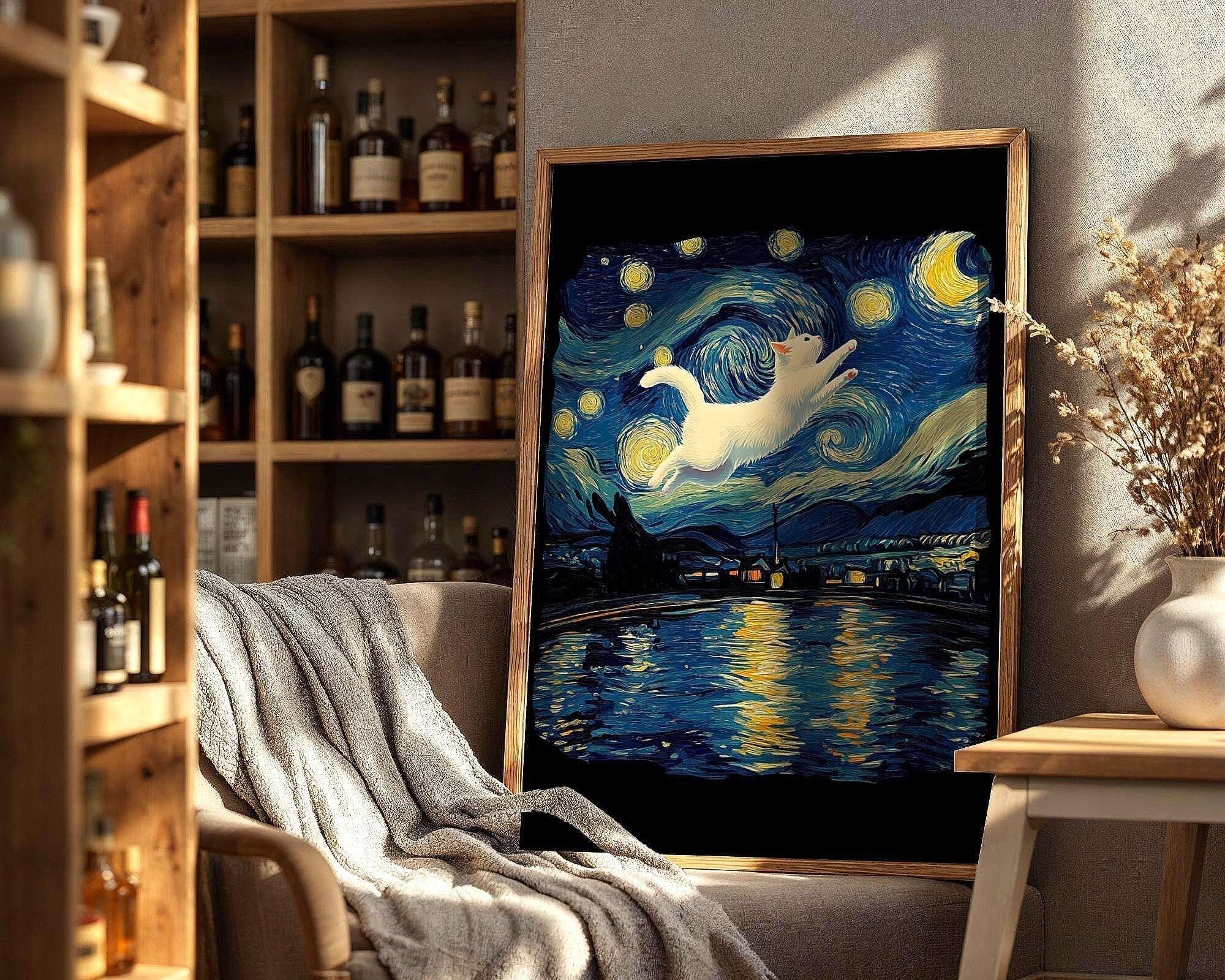 Affiche chat artistique – poster Van Gogh, peinture impressionniste k1qbj8-tb.myshopify.com Affiche chat artistique style, Affiche impressionniste poster, Affiche inspirée de Van Gogh, Art félin décoration tendance, Cadeau amoureux des chats, Digital poster peinture rétro, Décoration artistique vintage, Décoration murale chat art, Décoration rétro 1920 idée, Poster ambiance étoilée nuit, Poster d art classique style, Poster peaky blinders affiche, Poster Van Gogh inspiration