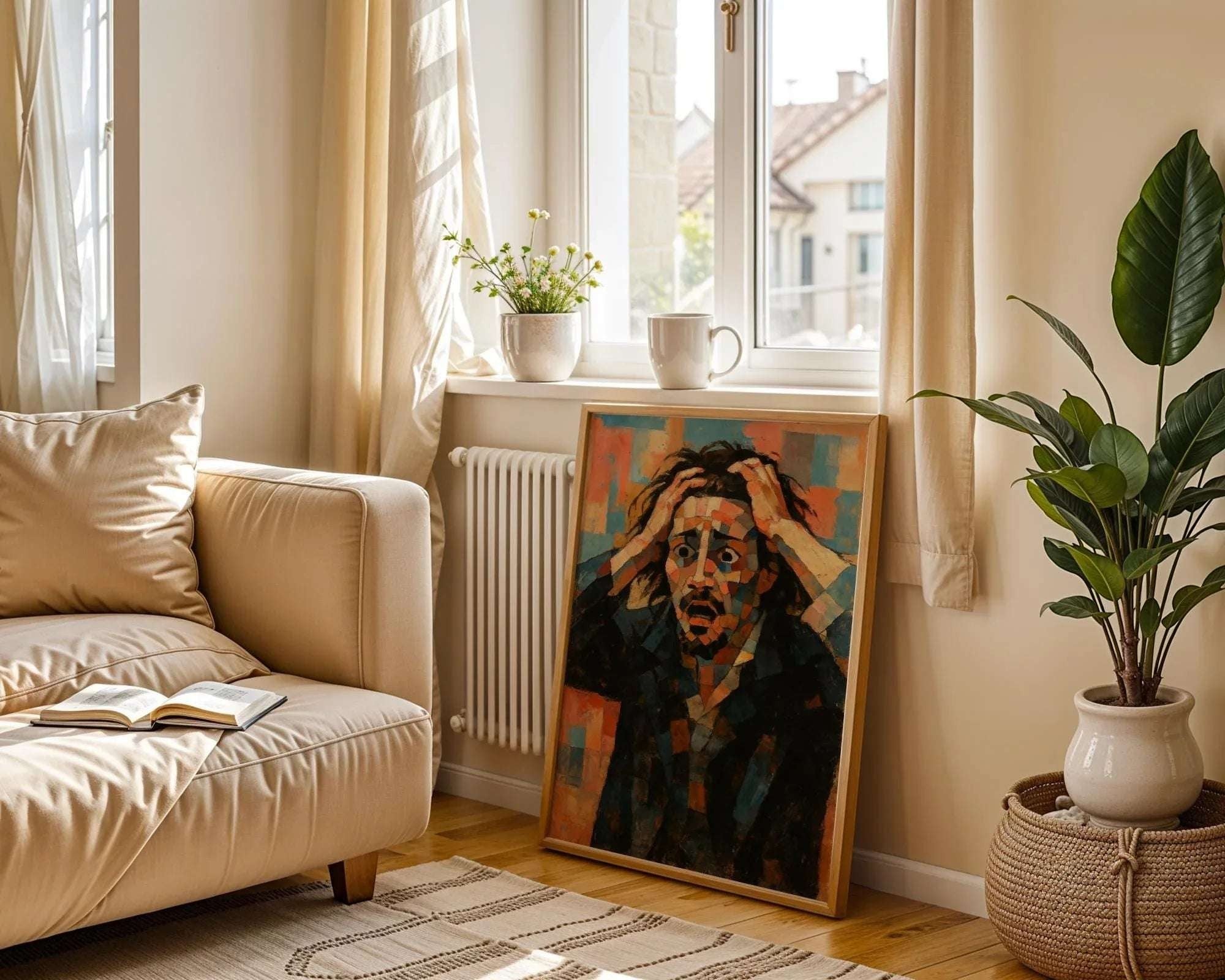 Affiche cubiste Désespéré – peinture art moderne mural, déco vintage 1920 k1qbj8-tb.myshopify.com affiche ancien gustave courbet, affiche cubiste Désespéré art, affiche moderne émotion cubist, digital poster cubiste rétro, décoration murale imprimable, exhibition wall art émotion, expression peinture visage, impression peinture dart mural, peinture originale française, portrait homme angoissé poster, poster art mural expression, poster histoire affiche modern