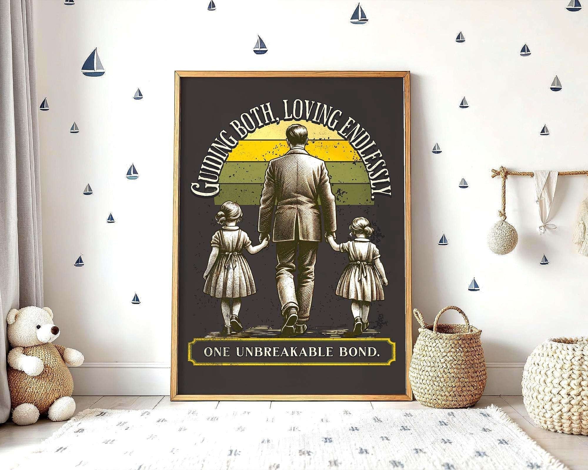 Affiche père et filles vintage – art rétro amour paternel, cadeau k1qbj8-tb.myshopify.com affiche ancienne murale salon, affiche famille parents enfant, affiche famille unie amour, affiche lien familial cadeau, affiche père et filles vintage, amour paternel rétro cadeau, art familial fort tendance, art intergénérationnel mural, art vintage père famille idée, cadeau papa amour enfant, confiance en soi phrases, décoration vintage familiale, poster relation père fille art