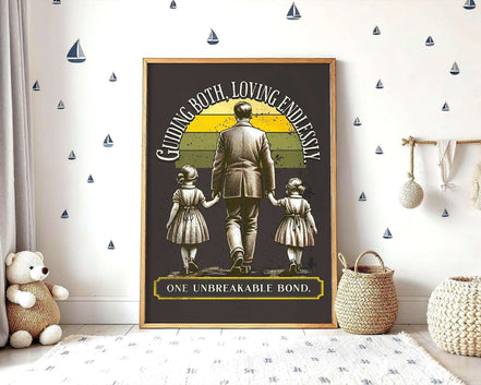 Affiche père et filles vintage – art rétro amour paternel, cadeau k1qbj8-tb.myshopify.com affiche ancienne murale salon, affiche famille parents enfant, affiche famille unie amour, affiche lien familial cadeau, affiche père et filles vintage, amour paternel rétro cadeau, art familial fort tendance, art intergénérationnel mural, art vintage père famille idée, cadeau papa amour enfant, confiance en soi phrases, décoration vintage familiale, poster relation père fille art