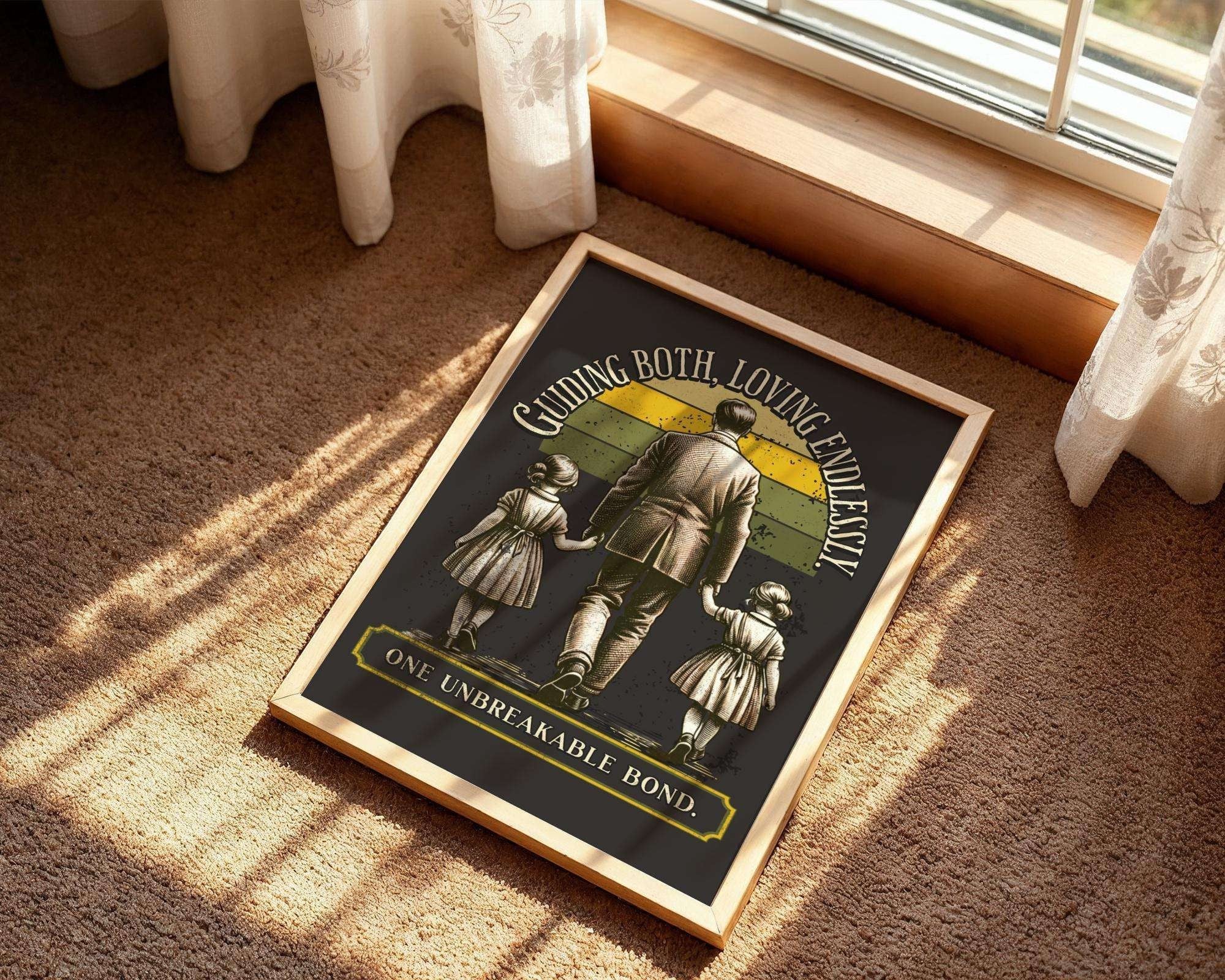 Affiche père et filles vintage – art rétro amour paternel, cadeau k1qbj8-tb.myshopify.com affiche ancienne murale salon, affiche famille parents enfant, affiche famille unie amour, affiche lien familial cadeau, affiche père et filles vintage, amour paternel rétro cadeau, art familial fort tendance, art intergénérationnel mural, art vintage père famille idée, cadeau papa amour enfant, confiance en soi phrases, décoration vintage familiale, poster relation père fille art