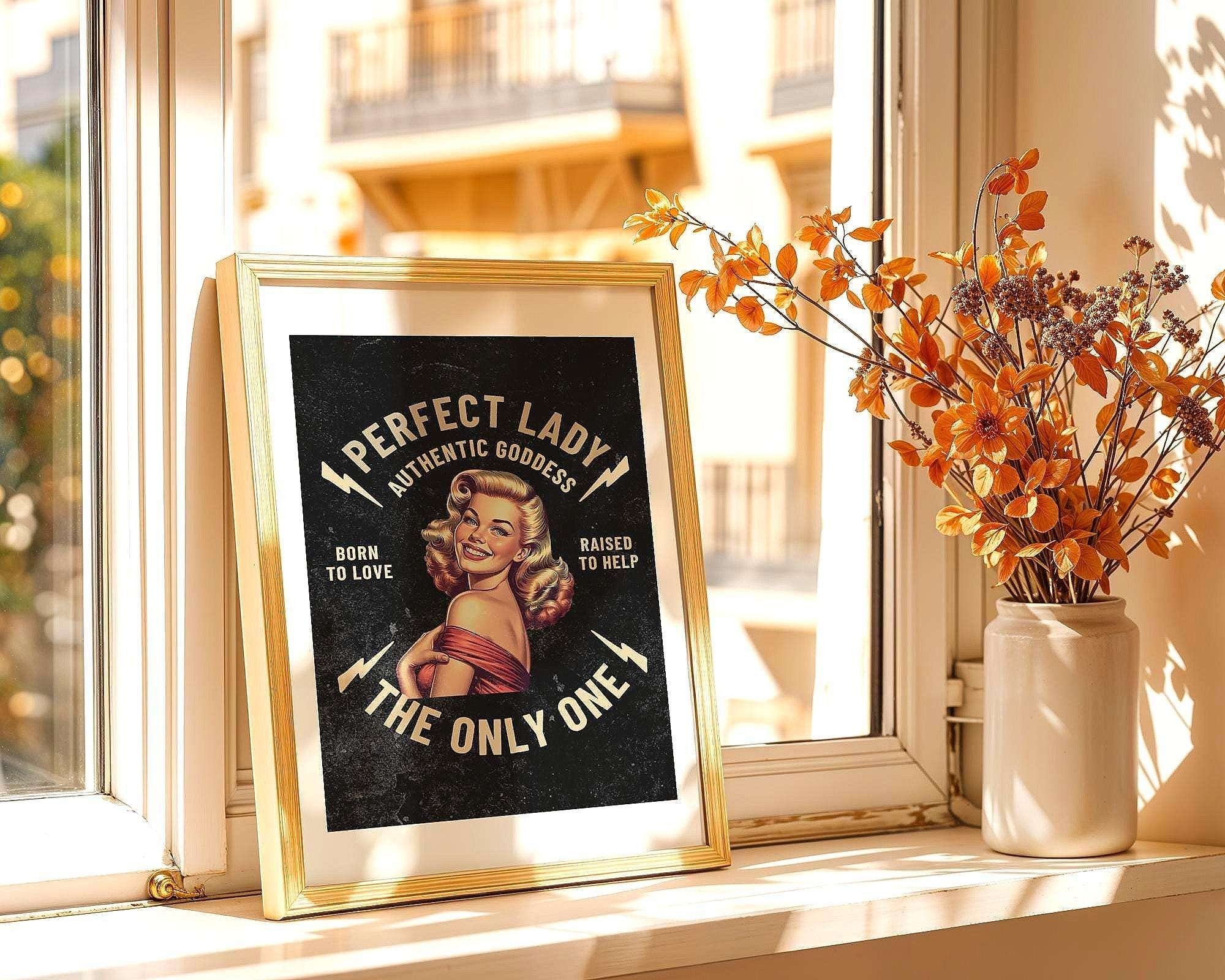 Affiche rétro femme – Perfect Lady, art vintage élégant et inspirant k1qbj8-tb.myshopify.com affiche femme élégante art, affiche imprimable femme, affiche imprimable féministe, affiche perfect lady vintage, affiche rétro chic idée style, affiche style rétro femme, art rétro peaky blinders, art vintage peaky blinders, art vintage rétro style style, art élégant femme cadeau, décoration bureau féministe, décoration lady vintage rétro, décoration élégance féministe