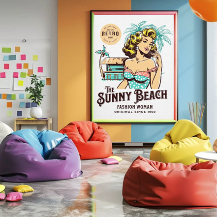 Affiche rétro plage, art vintage mode femme, affiche mode 50's, idée k1qbj8-tb.myshopify.com Affiche mode années 50, Affiche mode ensoleillée, Affiche mode femme rétro, Affiche rétro 50's, Affiche rétro mode, Art plage vintage, Art vintage femme, Art vintage vacances, Décoration femme vintage, Décoration plage ensoleillée, Décoration rétro plage, Mode vintage femme, Plage mode rétro