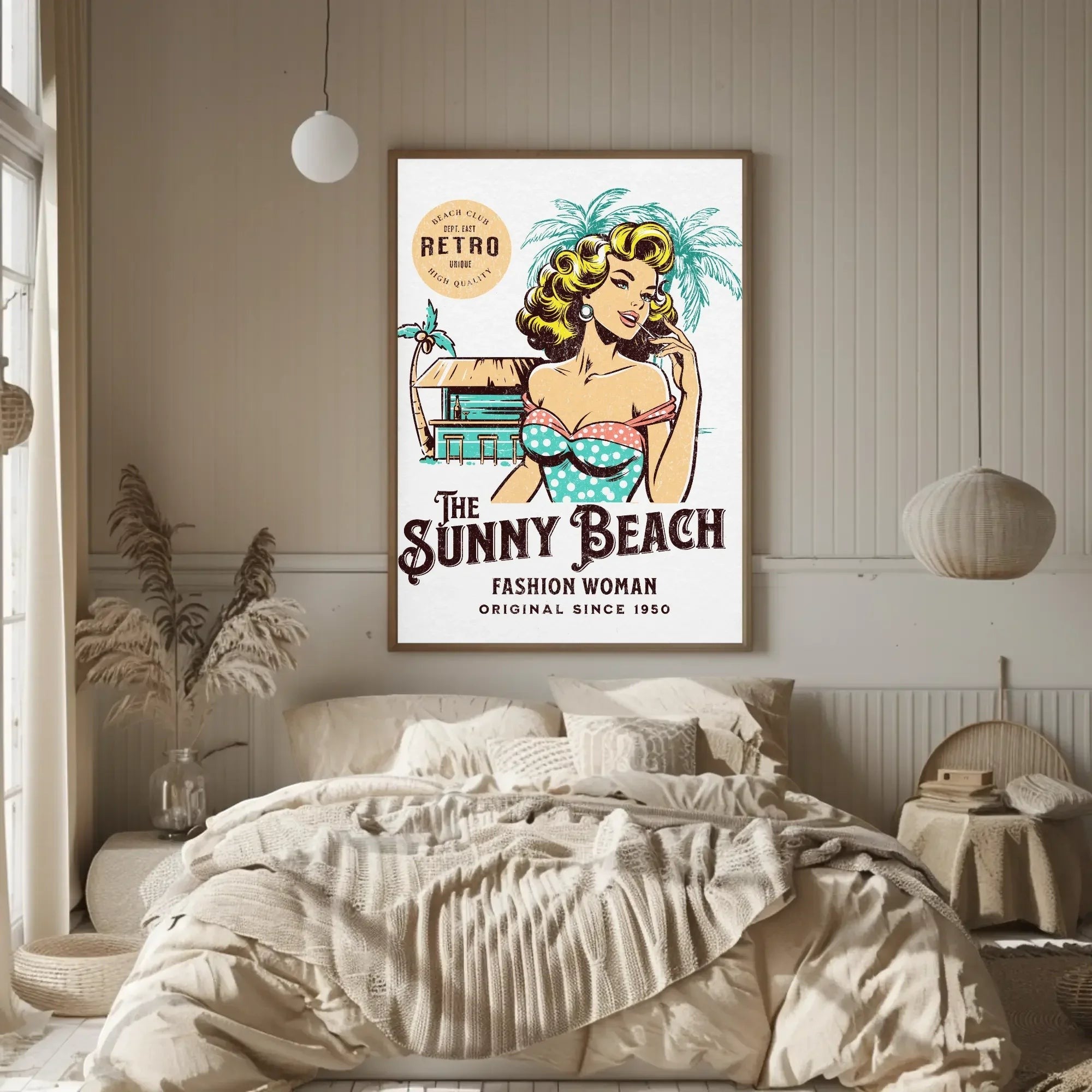 Affiche rétro plage, art vintage mode femme, affiche mode 50's, idée k1qbj8-tb.myshopify.com Affiche mode années 50, Affiche mode ensoleillée, Affiche mode femme rétro, Affiche rétro 50's, Affiche rétro mode, Art plage vintage, Art vintage femme, Art vintage vacances, Décoration femme vintage, Décoration plage ensoleillée, Décoration rétro plage, Mode vintage femme, Plage mode rétro