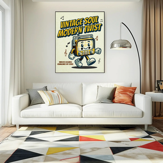 Affiche rétro radio vintage, art des années 60, affiche musicale mural k1qbj8-tb.myshopify.com Affiche musicale vintage, Affiche rétro radio, Affiche style vintage, Affiche vintage animée, Affiche vintage moderne, Affiche vintage soul, Art musical rétro, Art rétro avec twist moderne, Art rétro classique, Art vintage années 60, Décoration années 60, Décoration musicale rétro, Décoration vintage radio